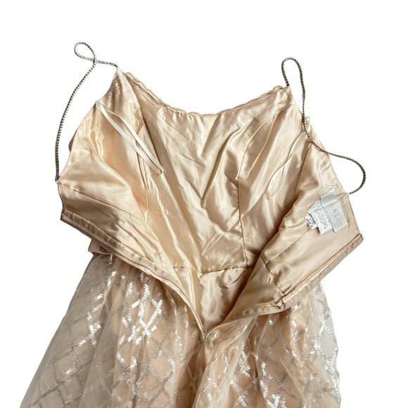 LARALIE VINTAGE PRINCESS BALL GOWN BEADED IN CHAMPAIGN WOMEN SIZE 6/8 - Picture 7 of 13